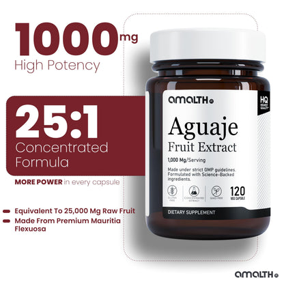 Amalth Aguaje Curves Capsule for Women 1000 mg- Extra Strength from Peru Natural Supplements- 120 Capsules Non- GMO Premium Quality Pills AMALTH buy supplements Au