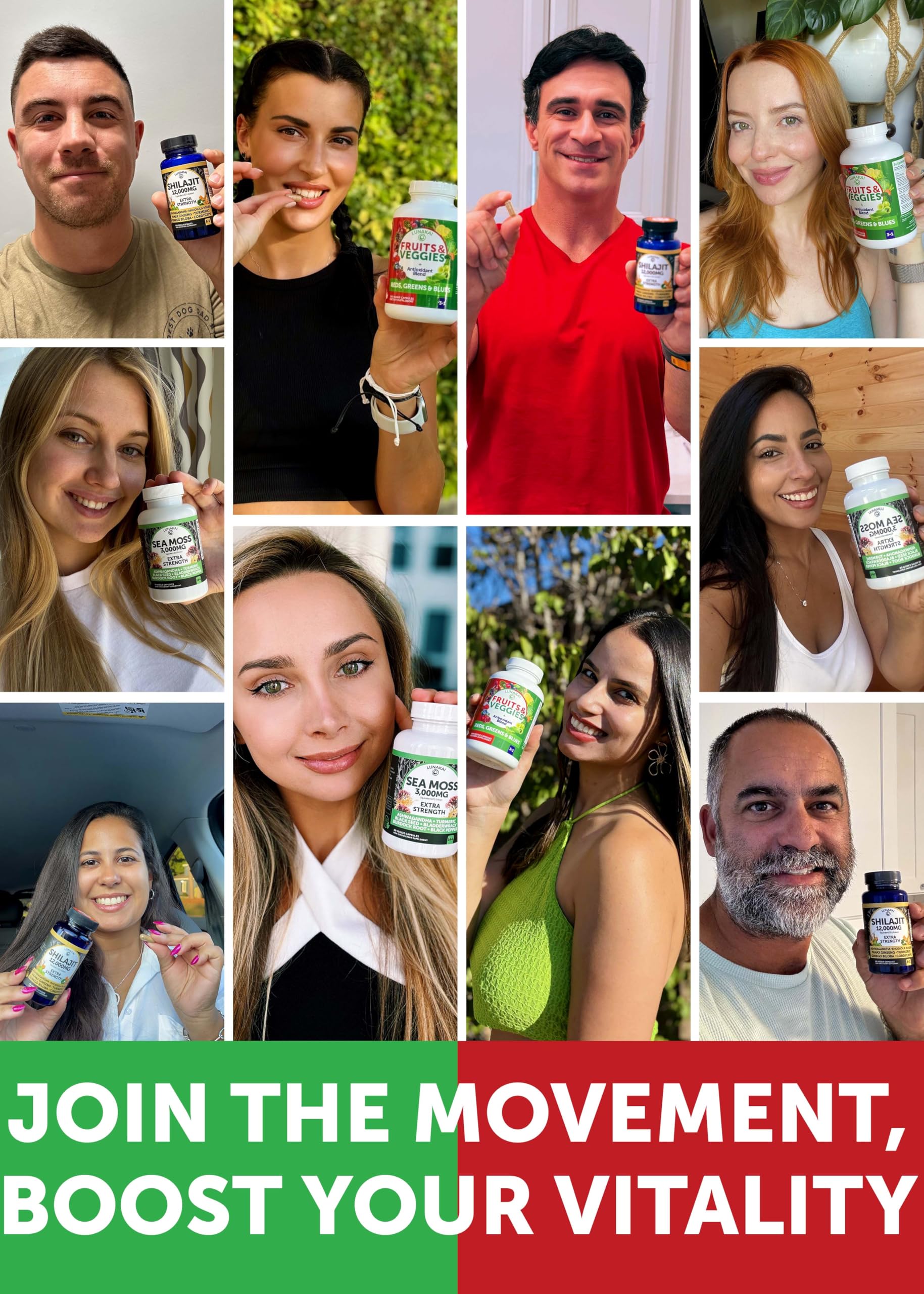 Lunakai USA Made Superfood Fruits & Veggies Supplement - All-in-One with 4 Blends & Scented Capsules, 180ct Super Veggie Capsules for Adults Lunakai buy supplements Au