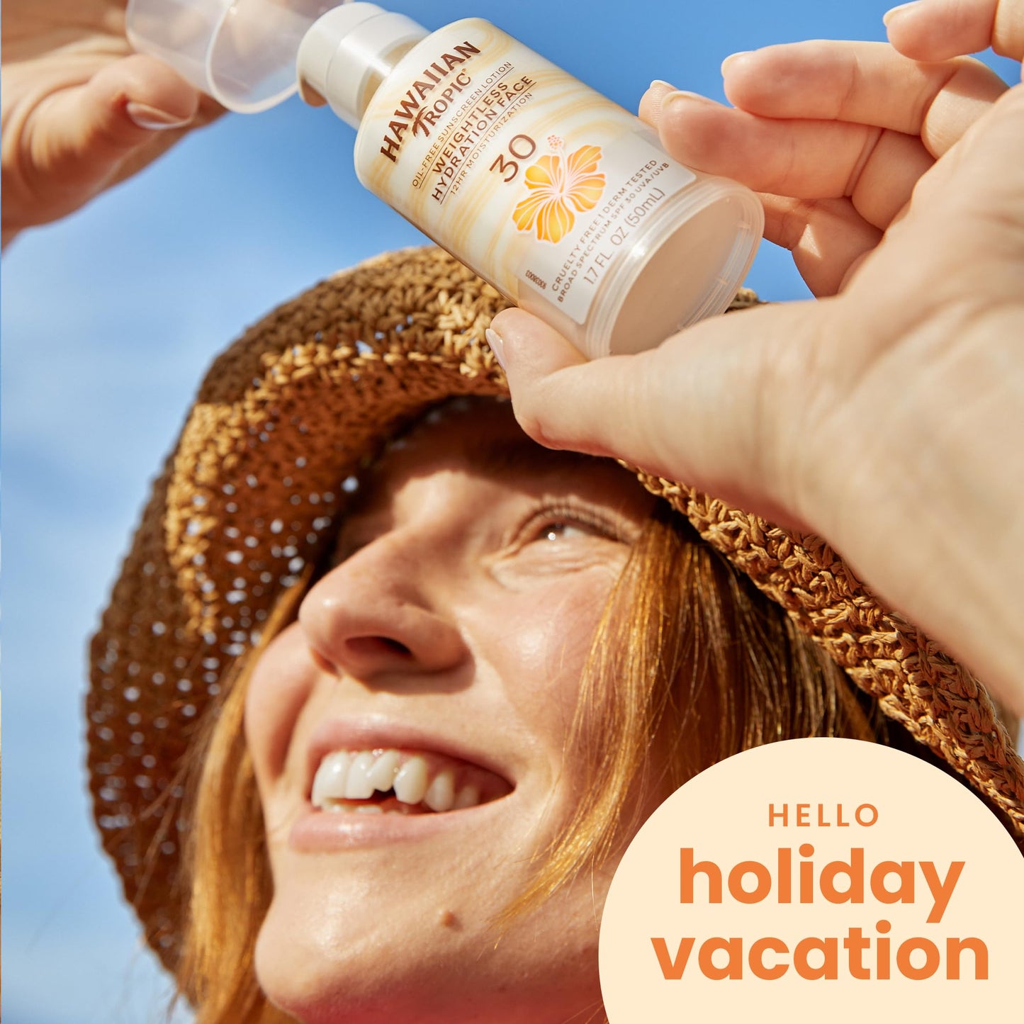 Hawaiian Tropic Weightless Hydration Lotion Sunscreen for Face SPF 30, 1.7oz | Travel Size