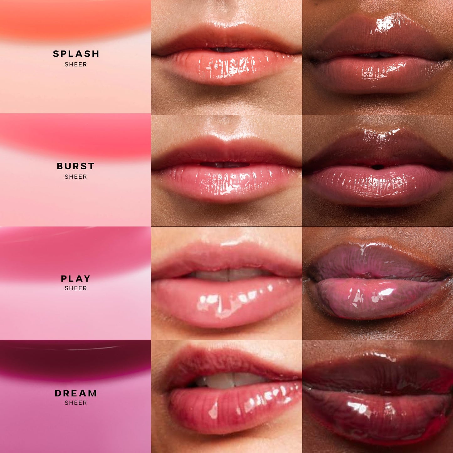 Saie Dewy Glow Duo - Dew Liquid Blush - (.40 oz, Flirty), Glossybounce Lip Gloss-Oil Hybrid (.17 oz, Burst) - Hydrating, Vegan Makeup for Radiant Cheeks & Lips SaieBuy Supplements Australia