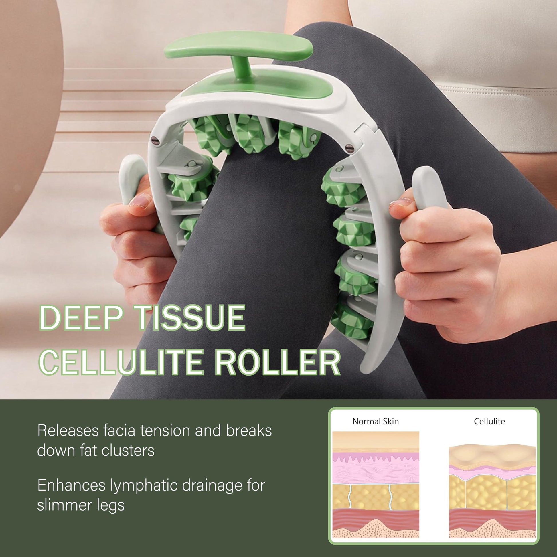 Osmibe Cellulite Manual Massager - Lymphatic Drainage Massager with Detachable Handles - Reduce Cellulite and Stretch Marks on Legs and Body Osmibe buy supplements Au