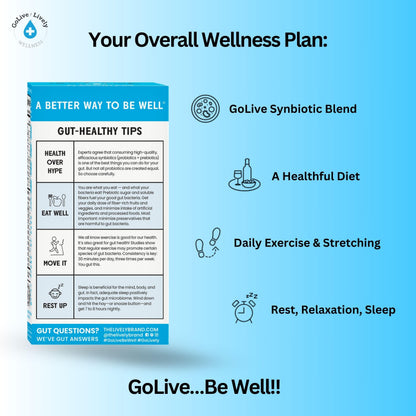GoLive Prebiotic & Probiotic for Women, Men, Kids. Flavor-Free, Sugar-Free, Synbiotic Powder w/ GOS, L-Glutamine, Vitamin D3, Electrolytes. For Gut Health, Digestion, Metabolism, Immunity 15-50B CFUs. GoLive buy supplements Au