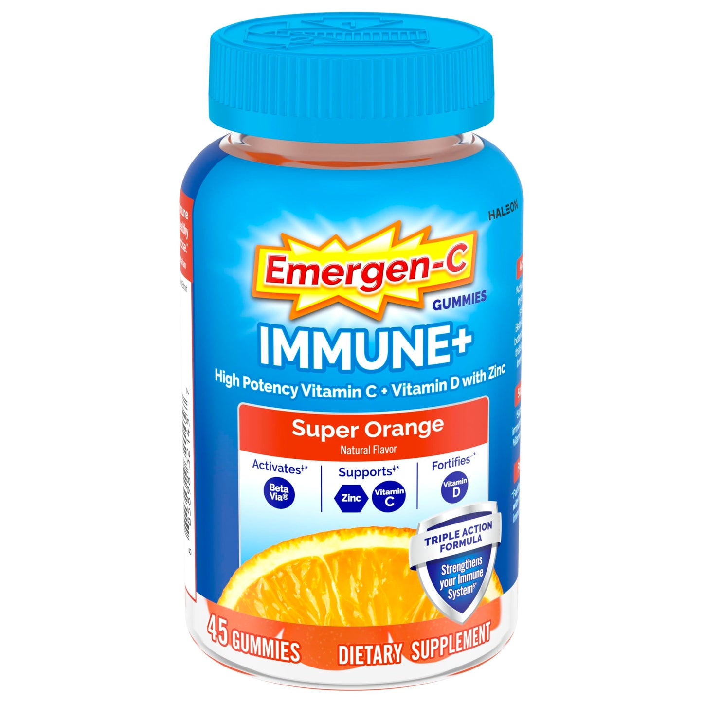 Emergen-C Immune+ Triple Action Immune Support Gummies, BetaVia (R), 1000mg Vitamin C, B Vitamins, Vitamin D and Antioxidants