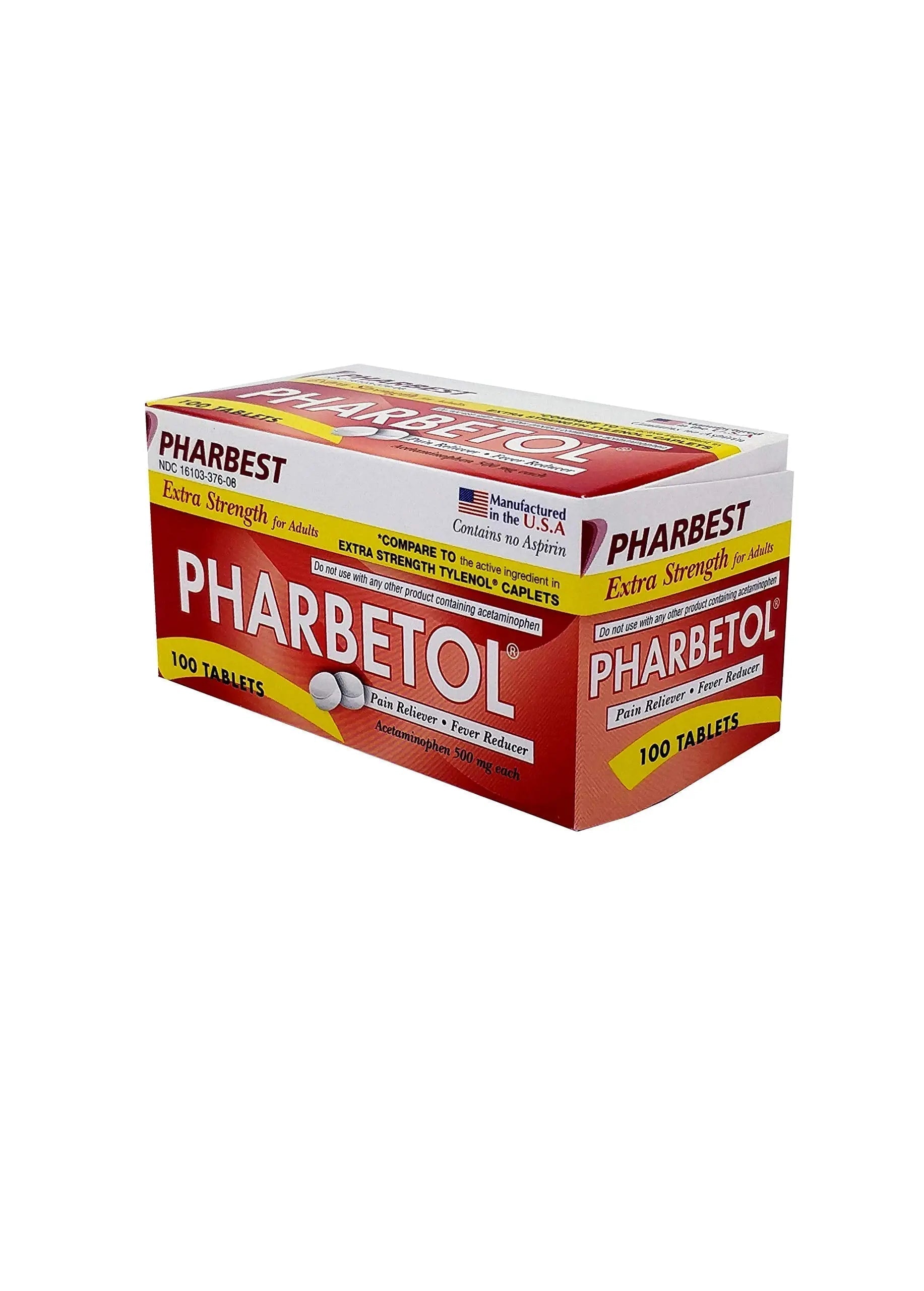 Pharbetol 500mg Extra Strength Tablets 100 Count (Generic Extra Strength) PHARBEST PHARMACEUTICALSBuy Supplements Australia