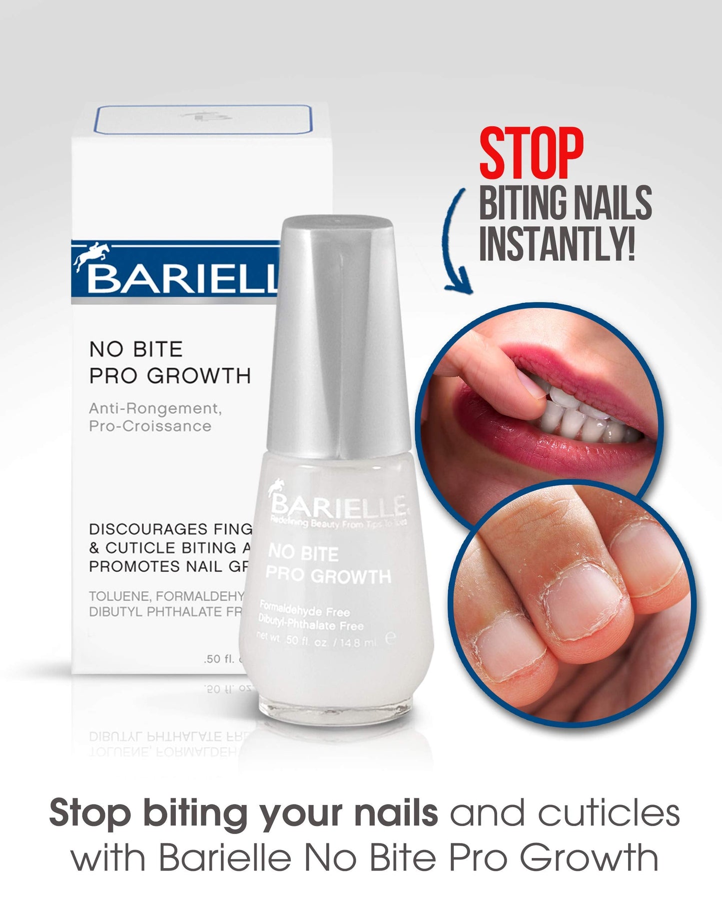 Barielle No Bite Pro Growth Nail Hardener .5 ounce (Pack of 2)