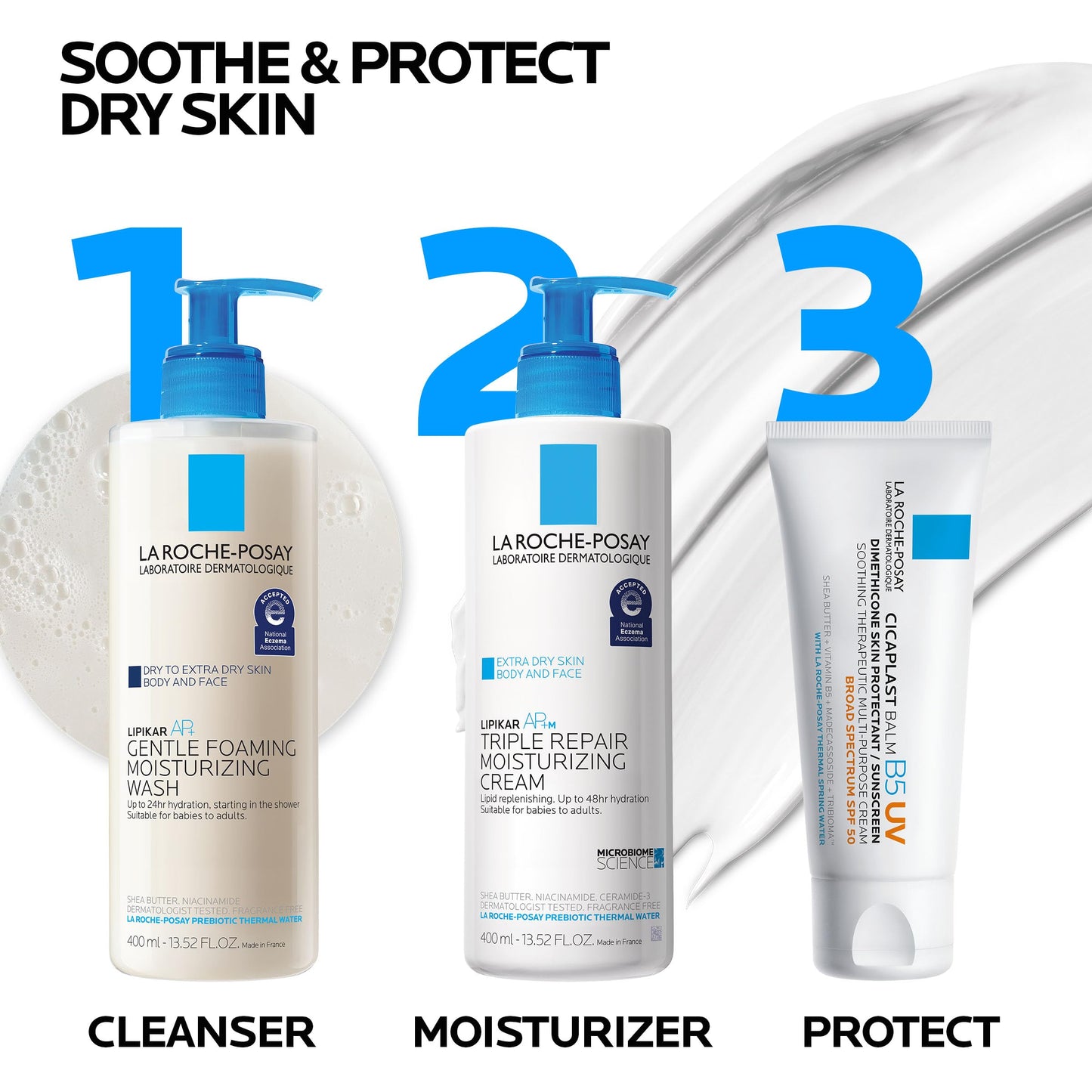 La Roche-Posay Cicaplast Balm B5 UV SPF 50, Vitamin B5 + Shea Butter + Tribioma + Madecassoside + Zinc Oxide Sunscreen