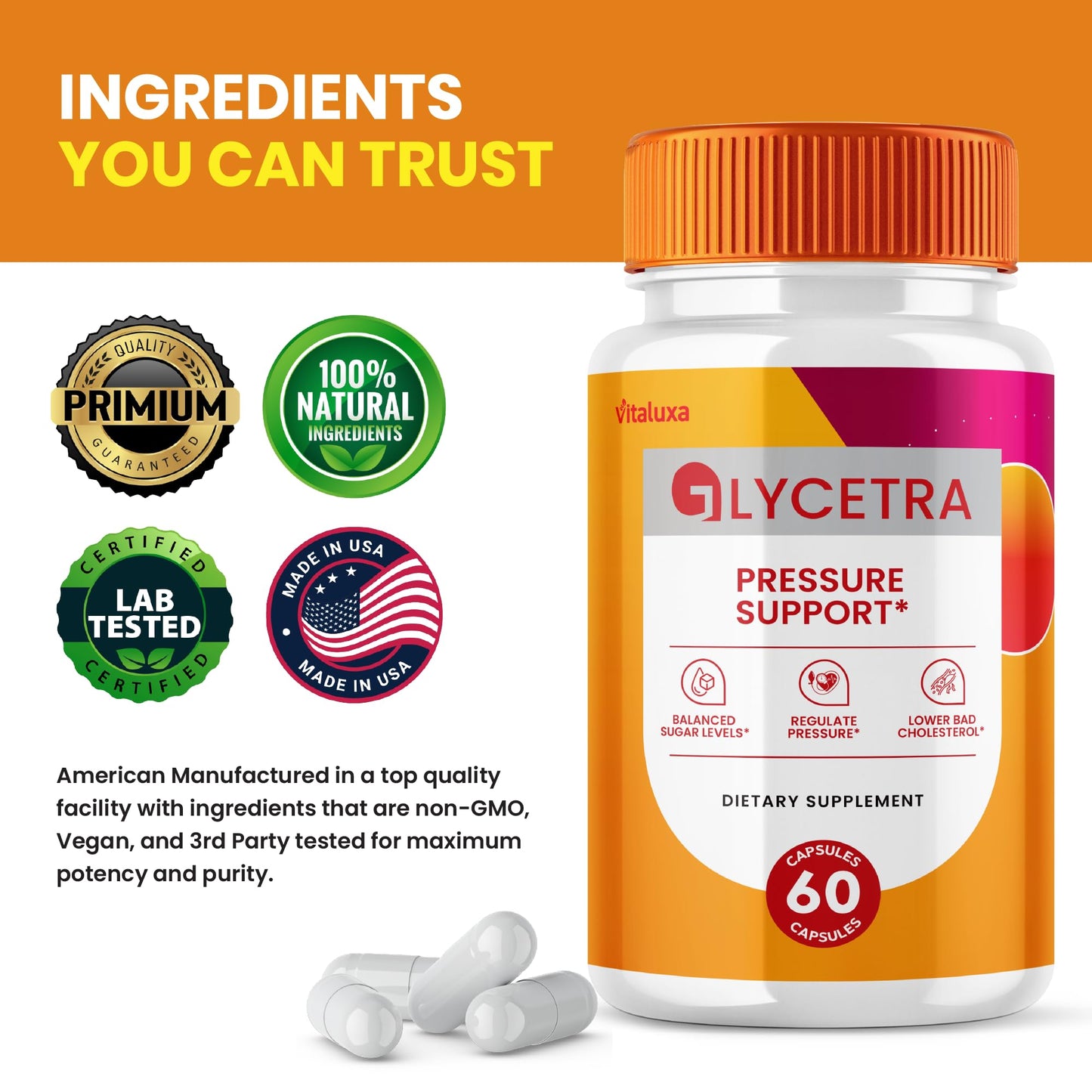 (2 Pack) Glycetra Capsules, Glycetra Blood Support Supplement Advanced Formula Premium Blend All Natural Balance Flow, Glicetra Pills Maximum Strength Glycogen Support Health Wellness Review (120 Ct) Vitaluxa buy supplements Au