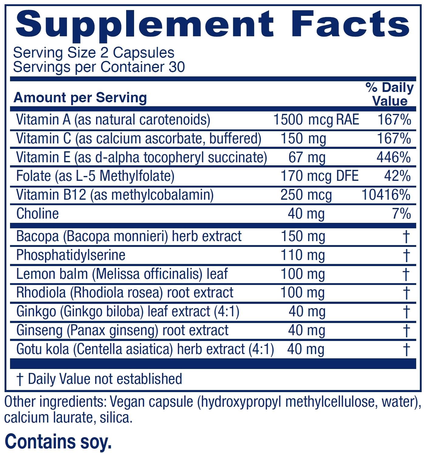 Vitanica MindBlend, Brain Support, Vegan, 60 Capsules Vitanica buy supplements Au