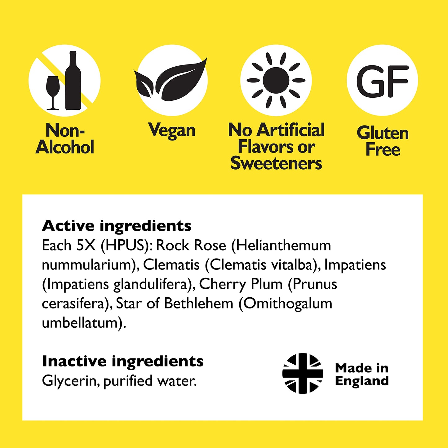 RESCUE Bach Remedy Dropper 20mL, Natural Stress Relief, Homeopathic Flower Essence, Vegan, Gluten & Sugar-Free, Non-Habit Forming (Non-Alcohol Formula)