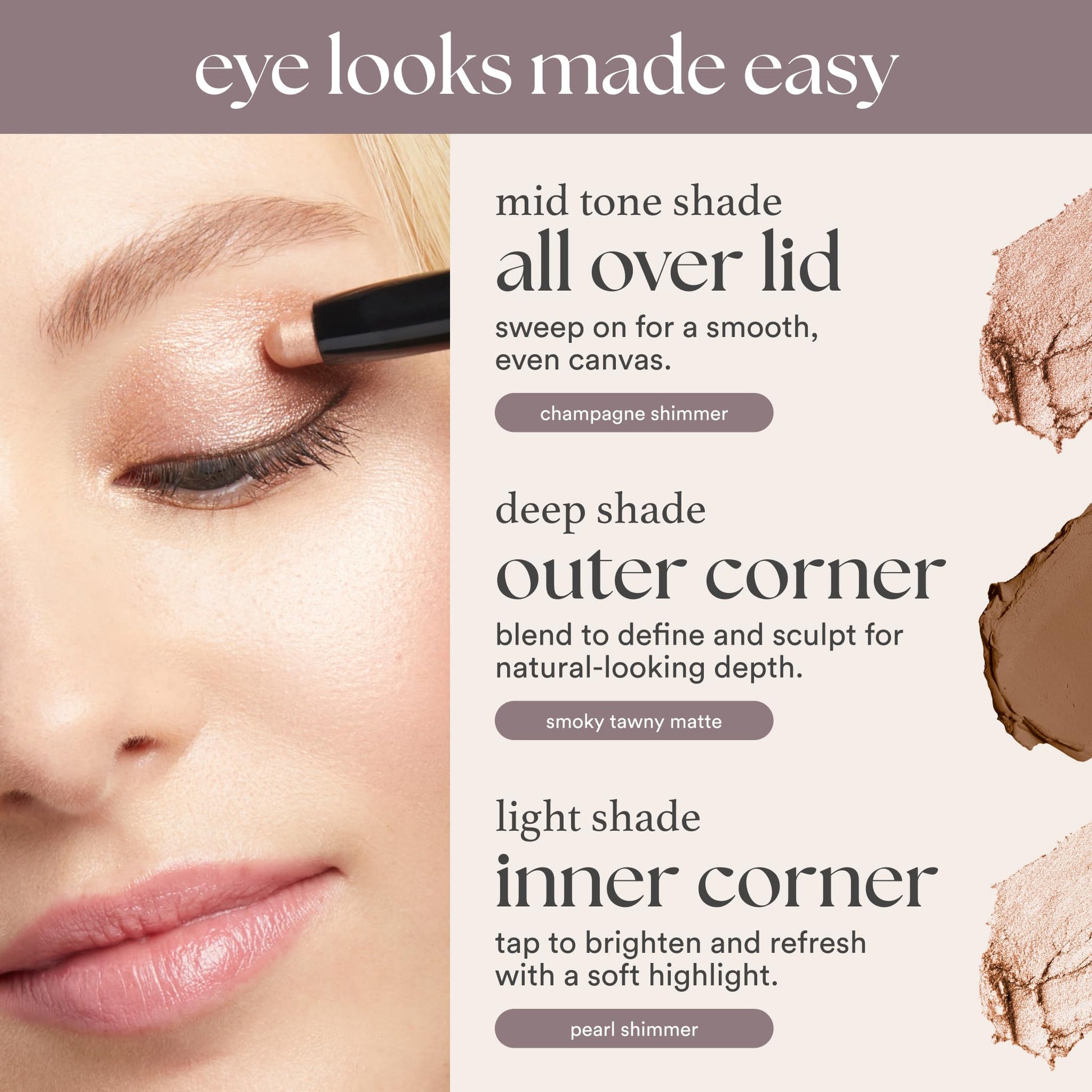 Julep Eyeshadow 101 Cream-to-Powder Waterproof Shadow Stick – Sand Shimmer – Long-Lasting, Crease-Proof, Champagne Toned Shimmer Cream Eyeshadow with Built-in Smudger JulepBuy Supplements Australia