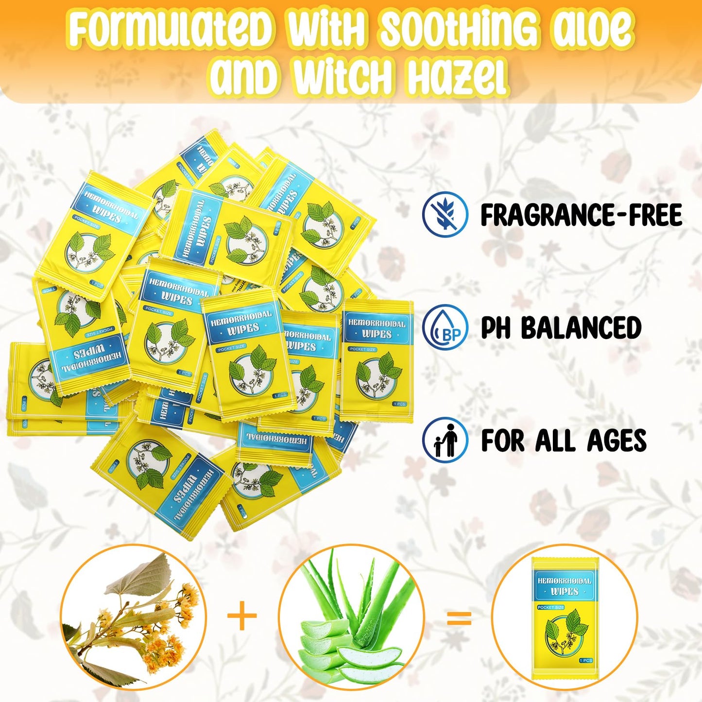 Timgle 300 Counts Individual Packing Hemorrhoid Wipes Witch Hazel Wipes for Butt Hemorrhoidal and Relief Swelling Pain Burning Itching Numbing, 5.5 x 7 Inch TimgleBuy Supplements Australia