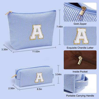 YOOLIFE Birthday Gifts for Teen Girls Kids Initial Makeup Bag | Teen Girl Gift Trendy Stuff | Travel Makeup Bag Toiletry Bags | Gifts for 3 4 5 6 7 8 9 10 11 12 13 Year Old Girl Blue K YOOLIFEBuy Supplements Australia