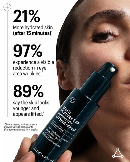 Allies of Skin Multi Peptides & Growth Factor Collagen Boosting Face Serum | Skin Tightening Anti-Aging Complex with 9% Peptides| Firms Sagging Skin & Visibly Reduces Wrinkles (1 oz) Allies of SkinBuy Supplements Australia
