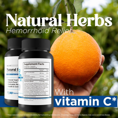 Natural Herbs Hemorrhoids Capsules - Our Best Hemorrhoid Relief Supplement - Premium Natural Herbs Strength Hemorrhoids Capsules - Hemorrhoids Natural Herbs Hemorrhoid Treatment Hemorrhoids Treatment Happy Health MarketplaceBuy Supplements Australia