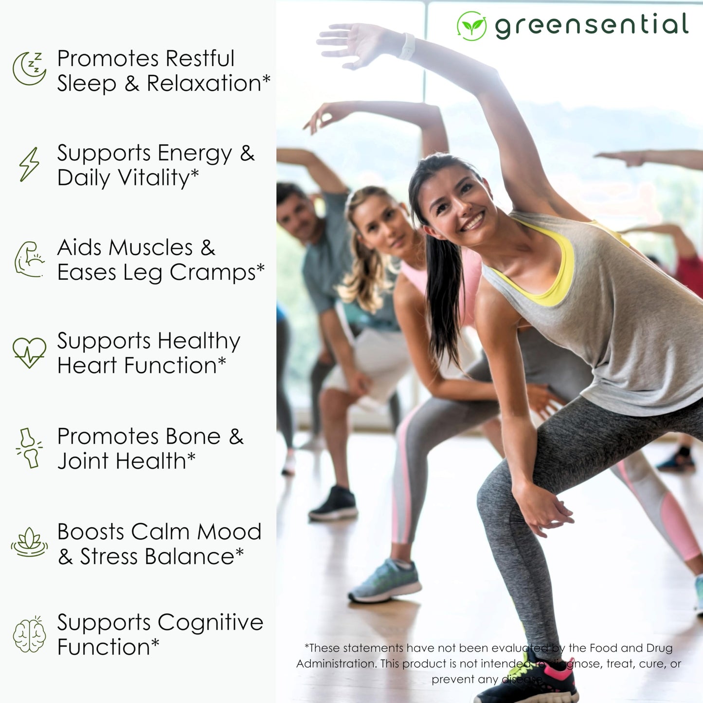 Greensential 5-in-1 Magnesium Complex 500mg | Glycinate, Malate, Citrate, Oxide & Aquamin® | for Sleep, Muscle & Heart Support | High Absorption, Vegan, 120 Capsules Greensential buy supplements Au