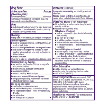 Nexium 24HR ClearMinis Acid Reducer Heartburn Relief Delayed Release Capsules for All-Day and All-Night Protection from Frequent Heartburn, Heartburn Medicine with Esomeprazole Magnesium - 42 Count Nexium buy supplements Au
