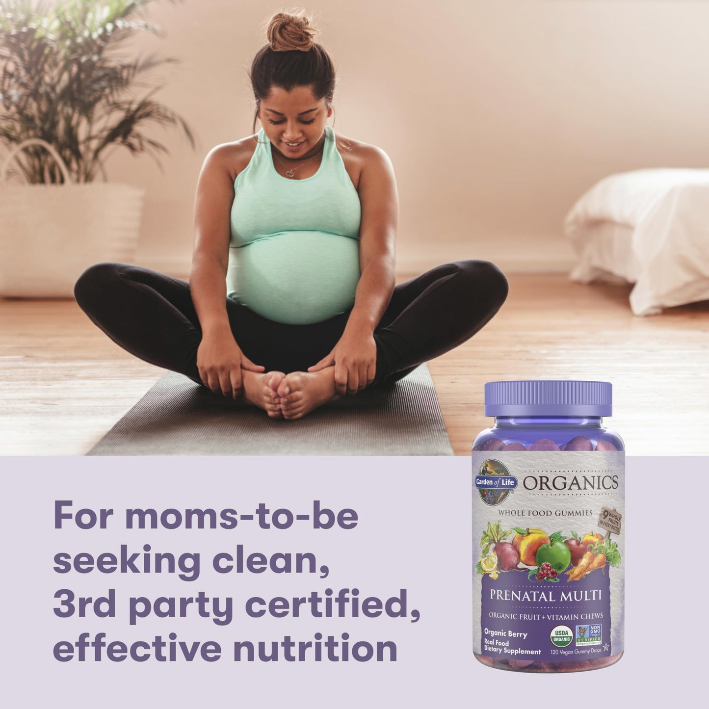 Garden of Life Organics Prenatal Gummies – Prenatal Vitamins for Women with Energy Metabolism Support & Healthy Fetal Development Support