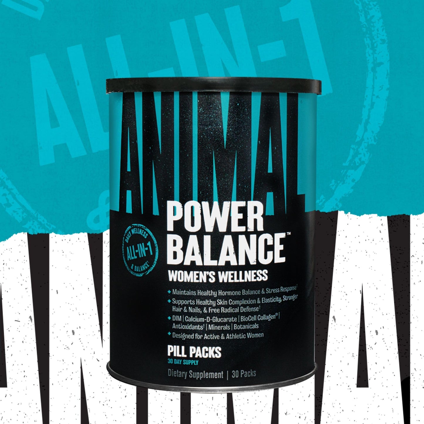 Animal Power Balance – Women's Alpha F Comprehensive Formula – Supports Hormonal Balance, Complexion, Hair, Nails, Mood and Stress, Intestinal Health, & Bone and Joint Health – 30 Packs Animal buy supplements Au