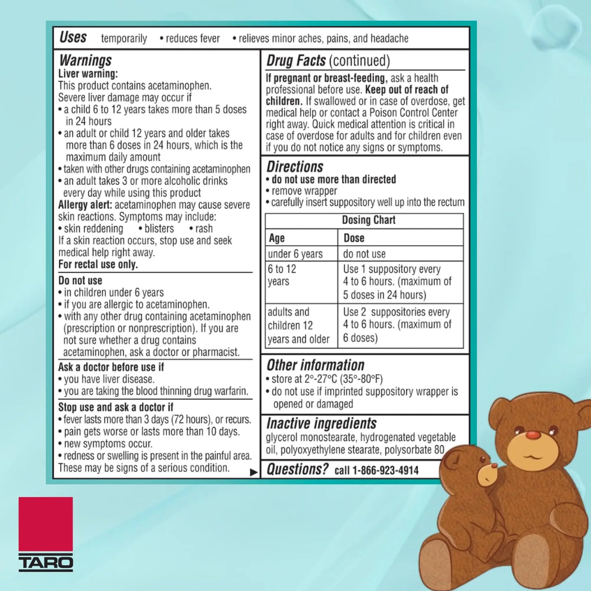 Feverall Children Acetaminophen Suppositories 6 Rectal Suppositories 325mg Each Pain Reliever/Fever Reducer. Paraben Free, No Artificial Colors or Other preservatives. Ages 6-12 Years FeverallBuy Supplements Australia