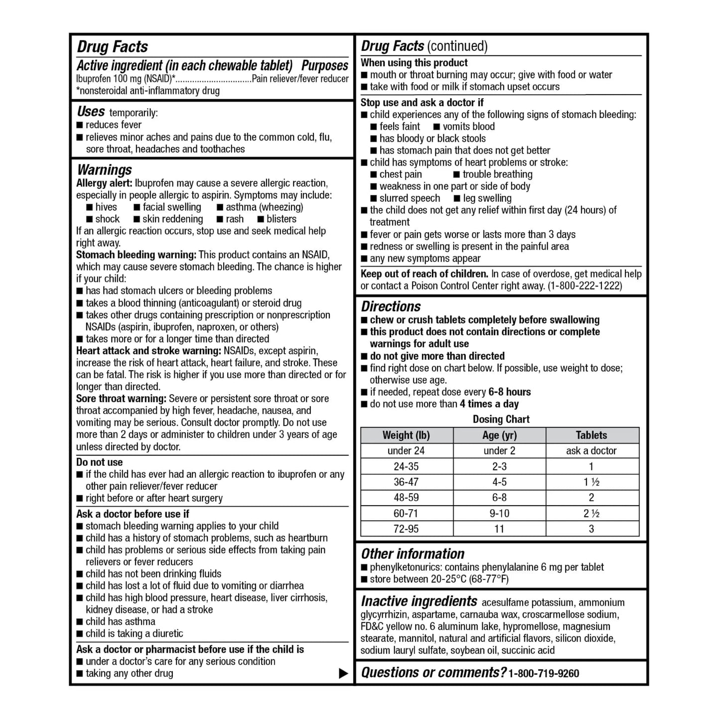 GoodSense Children's Ibuprofen Chewable Tablets, 100 mg, 24 Count, Pain Reliever and Fever Reducer (NSAID), Temporarily Reduces Fever and Relieves Minor Aches and Pain GoodSenseBuy Supplements Australia