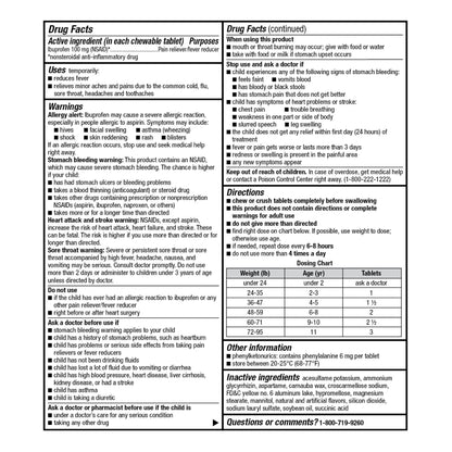GoodSense Children's Ibuprofen Chewable Tablets, 100 mg, 24 Count, Pain Reliever and Fever Reducer (NSAID), Temporarily Reduces Fever and Relieves Minor Aches and Pain GoodSenseBuy Supplements Australia
