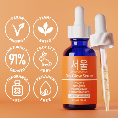 SeoulCeuticals Korean Skin Care 20% Vitamin C Hyaluronic Acid Serum + CE Ferulic Acid