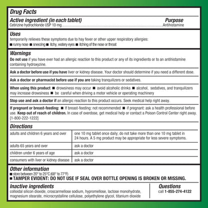 Amazon Basic Care All Day Allergy, Cetirizine Hydrochloride Tablets, 10 mg, 24-Hour Relief for Sneezing, Runny Nose, Itchy Eyes & Throat, Indoor & Outdoor Allergy Relief, 30 Count (Packaging may vary) Amazon Basic Care buy supplements Au