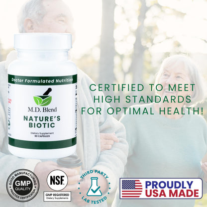 M.D. Blend Nature’s Biotic & Allergy Expert Bundle for Immune Support, Seasonal Allergy Relief, Respiratory Wellness, Quercetin and Bromelain, NAC Nettle Root Vitamins & Minerals Plant-Based Capsules M.D. Blend buy supplements Au