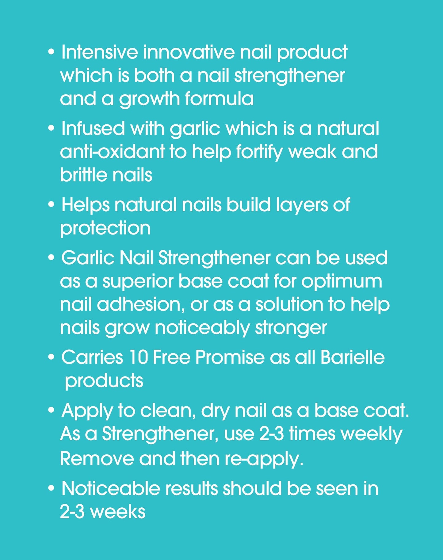 Barielle Garlic Nail Strengthener and Growth Dual Function Nail Lacquer