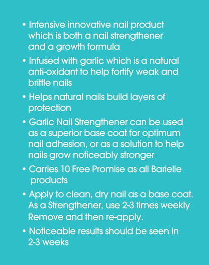 Barielle Garlic Nail Strengthener and Growth Dual Function Nail Lacquer