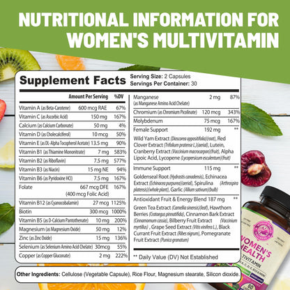 Womens Daily Multivitamins & Mens Daily Multivitamins Bundle (One Bottle Each) - Supports Holistic Wellness, Including Energy & Focus. Multivitamin & Multimineral Blend. Made in The USA. WHOLE WORLD WELLNESS buy supplements Au
