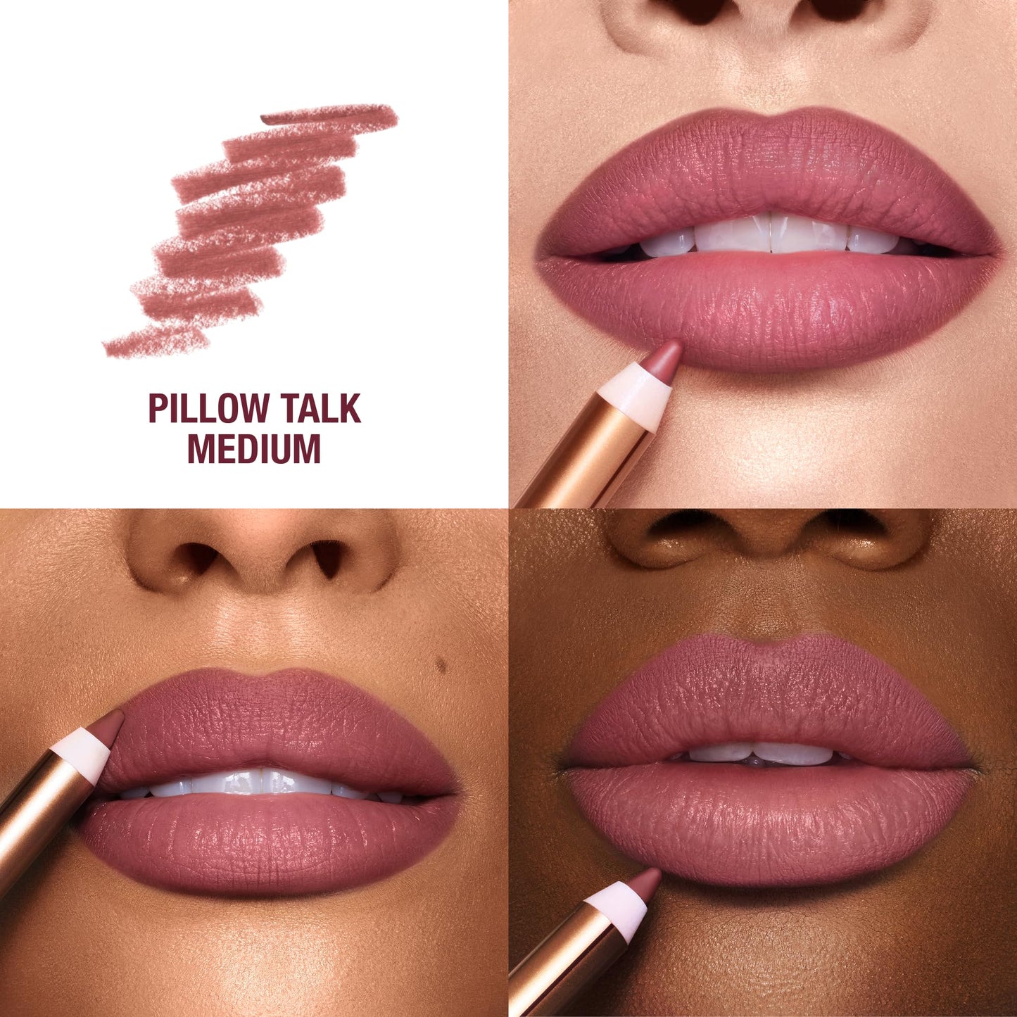Charlotte Tilbury Lip Cheat Lip Liner Pencil - Gives Lips a Fuller-Looking, Defined Pout - Enriched with Jojoba Oil & Hyaluronic Acid - Waterproof, Smudge-Proof & Transfer-Proof - Pillow Talk Medium Charlotte TilburyBuy Supplements Australia