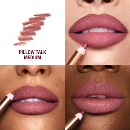 Charlotte Tilbury Lip Cheat Lip Liner Pencil - Gives Lips a Fuller-Looking, Defined Pout - Enriched with Jojoba Oil & Hyaluronic Acid - Waterproof, Smudge-Proof & Transfer-Proof - Pillow Talk Medium Charlotte TilburyBuy Supplements Australia