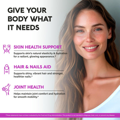 Multi Collagen Peptides - Hydrolyzed Types I, II, III, V & X - Collagen Supplement for Women 1300mg - w/ Hyaluronic Acid, Vitamins C & E - Skin, Hair, Nails & Joint Support - Made in USA, 120 Capsules NUTRAHARMONY buy supplements Au