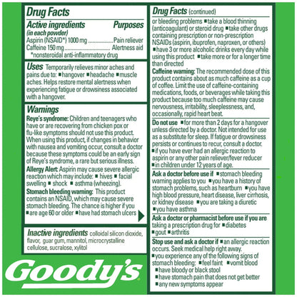 Goody's Hangover Powders, Fast Pain Relief & Boost of Alertness Berry Citrus, 4 ct (Pack of 1) Goody'sBuy Supplements Australia