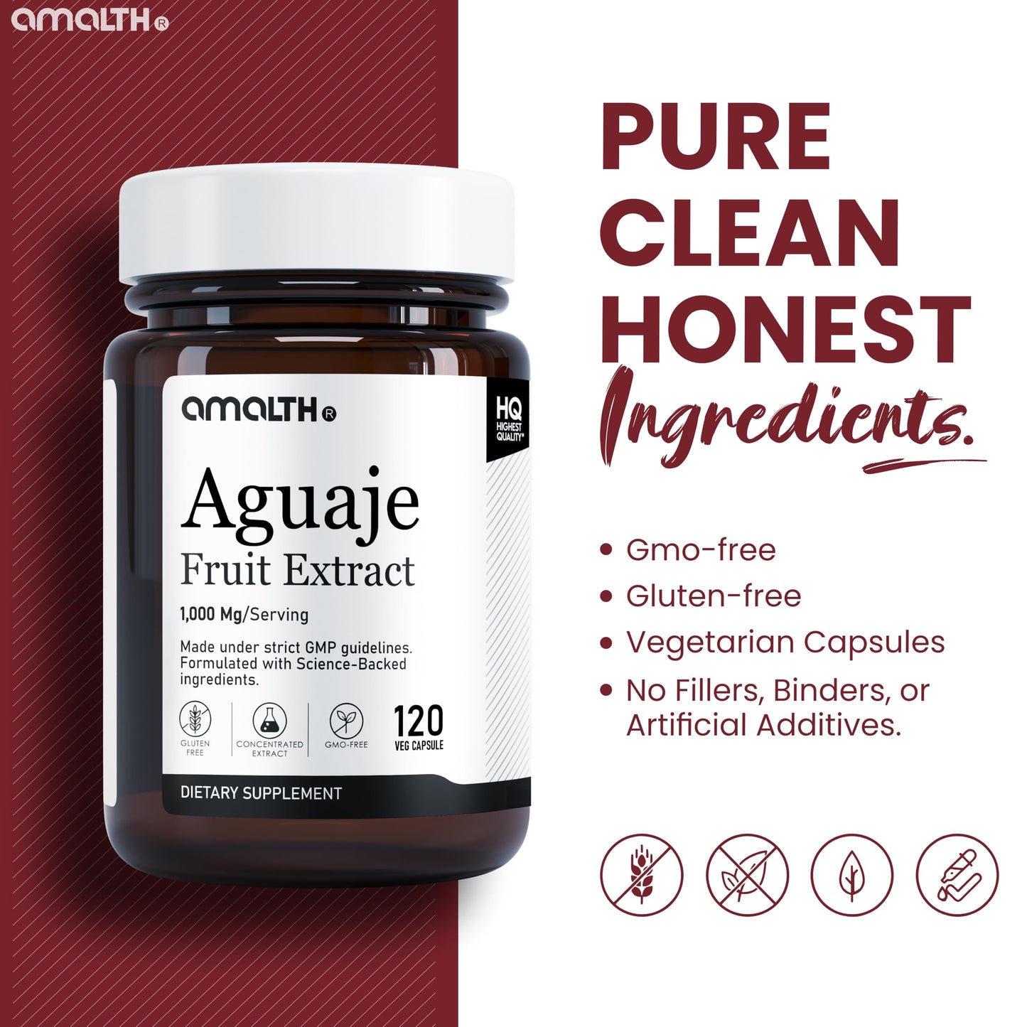 Amalth Aguaje Curves Capsule for Women 1000 mg- Extra Strength from Peru Natural Supplements- 120 Capsules Non- GMO Premium Quality Pills AMALTH buy supplements Au