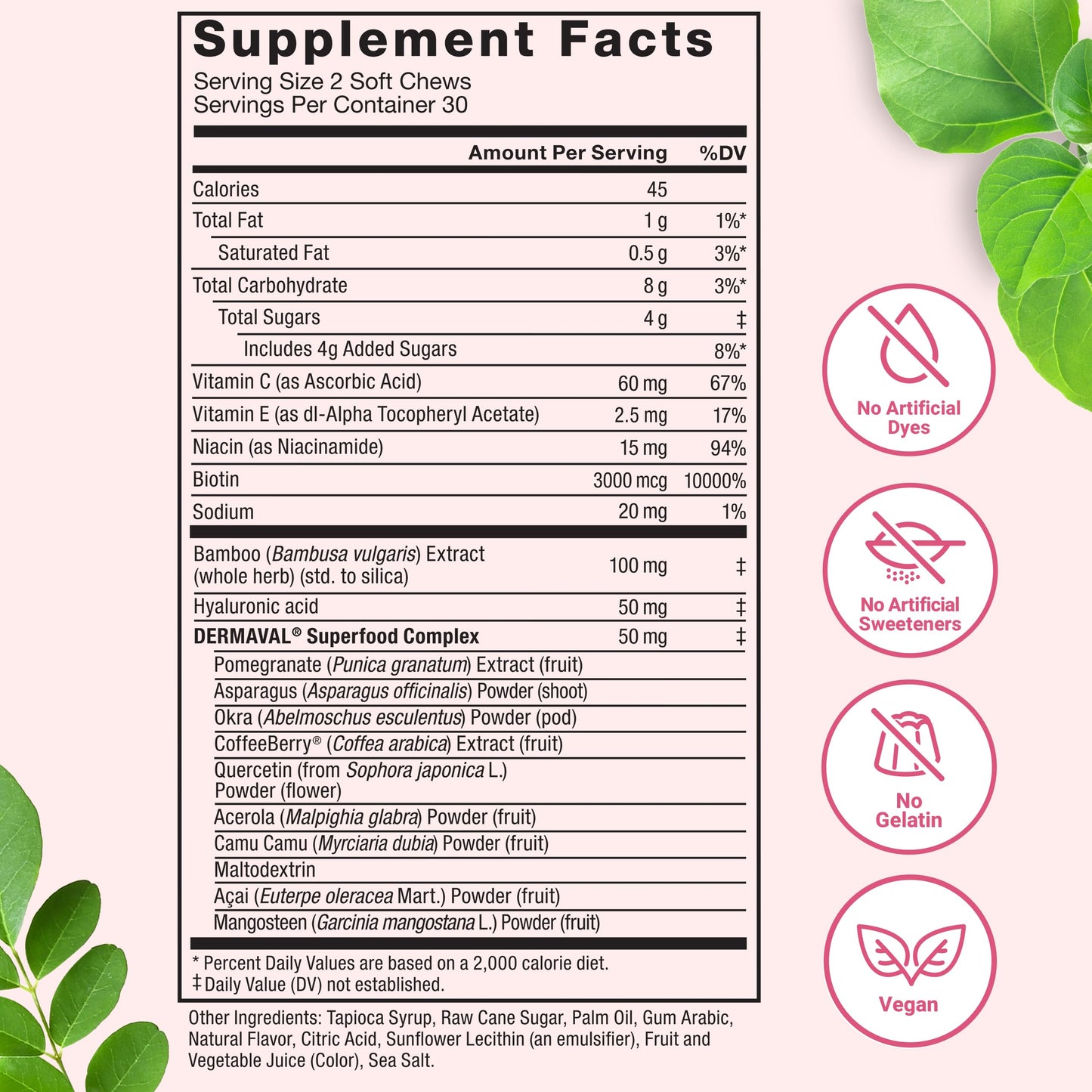 Force Factor Collagen Boosting Superfoods, Vegan Collagen Booster for Women, with Biotin, Hyaluronic Acid, and Vitamin C, for Hair, Skin, Nails, & Joint Support