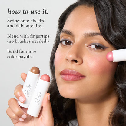 Julep Skip The Brush Cream to Powder Blush Stick - Muted Mauve - Blendable and Buildable Color - 2-in-1 Blush and Lip Makeup Stick JulepBuy Supplements Australia