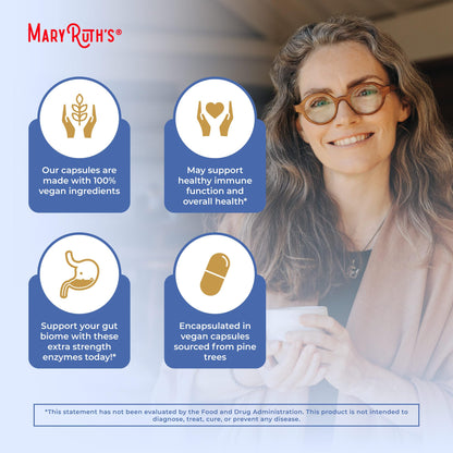 MaryRuth Organics Ultra Digestive Enzymes Capsules | Up to 2 Month Supply | Supplement for Gut Health Support | Digestion & Immune Support