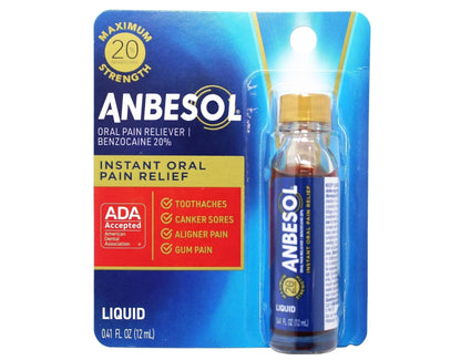 Anbesol Maximum Strength Liquid, 0.41 Fluid Ounce (Pack of 3) YEGEBuy Supplements Australia