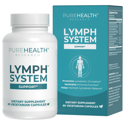PUREHEALTH RESEARCH Lymph System Support - Lymphatic Drainage Supplement for Women & Men - Bromelain, Echinacea, Dandelion, Burdock Root, Lemon Powder, Kelp, Cleavers & More - 60 Capsules PUREHEALTH RESEARCH buy supplements Au