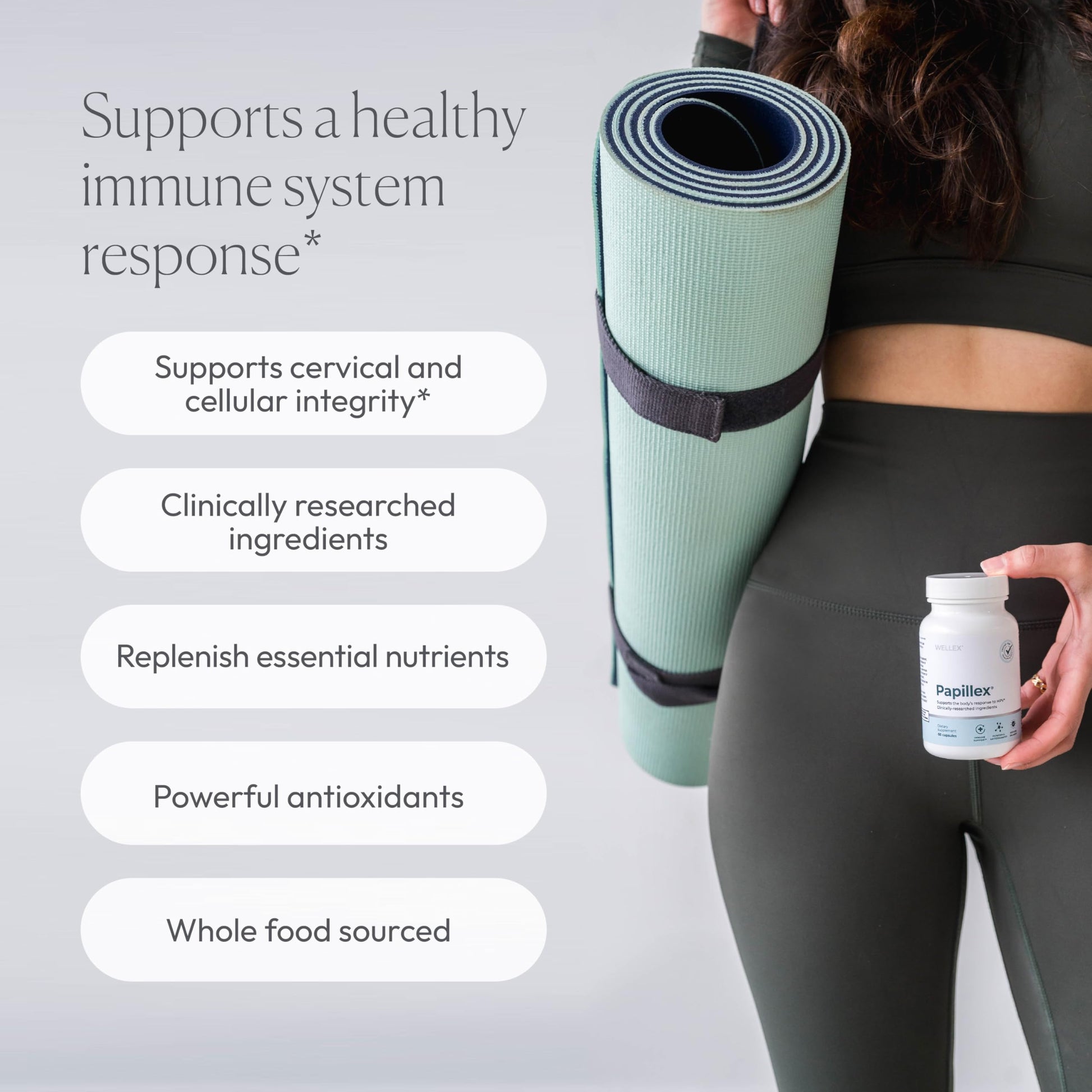 Papillex Dietary Supplement Tablets All Natural Immune Support - Immunity Defense - Best Immune System Booster - Organic 60 Capsules Bottle (Single Bottle) Papillex buy supplements Au