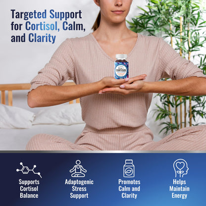 NutraPep Cortisol Gummies for Women Men - 13-in-1 High Cortisol Reducer with Ashwagandha Magnesium L-theanine Rhodiola Rosea - Daily Cortisol Detox Manager for Stress Focus Support - Vegan Sugar Free