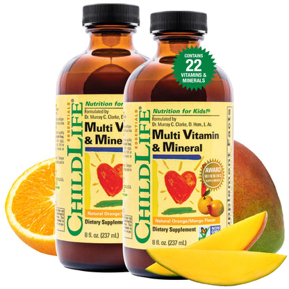 CHILDLIFE ESSENTIALS Kids Multivitamin & Mineral - Kids Vitamins, Liquid Multivitamin for Kids, Toddler Multivitamins, Liquid Vitamins, Baby Multivitamin - Natural Orange & Mango, 8 Fl Oz (Pack of 2) CHILDLIFE ESSENTIALS buy supplements Au