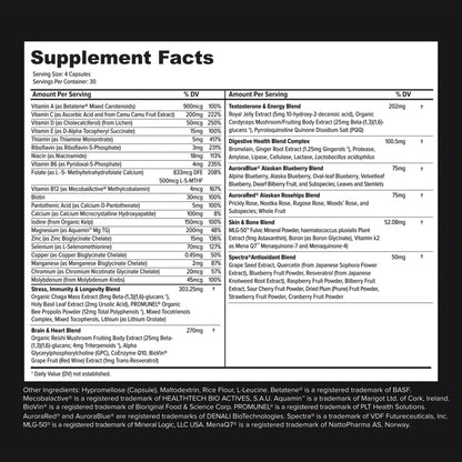 Primitive Scientific Whole Food Natural Multivitamin and Mineral Capsules for Men - All-Day Energy, Inner Zen, and Stronger You (120 Capsules) Primitive Scientific buy supplements Au