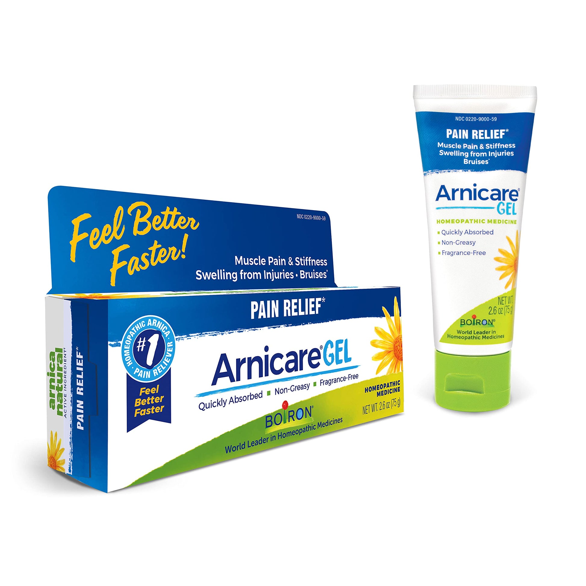 Boiron Arnicare Gel for Joint Pain, Muscle Pain, Swelling, Soreness, and Stiffness - Non-greasy and Fragrance-Free - 2.6 oz BoironBuy Supplements Australia