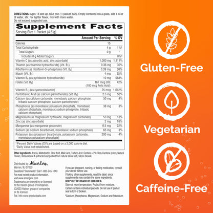 Emergen-C Zero Sugar 1000 mg Vitamin C Powder for Daily Immune Support Caffeine Free Vitamin C Supplements with Zinc and Manganese, B Vitamins and Electrolytes