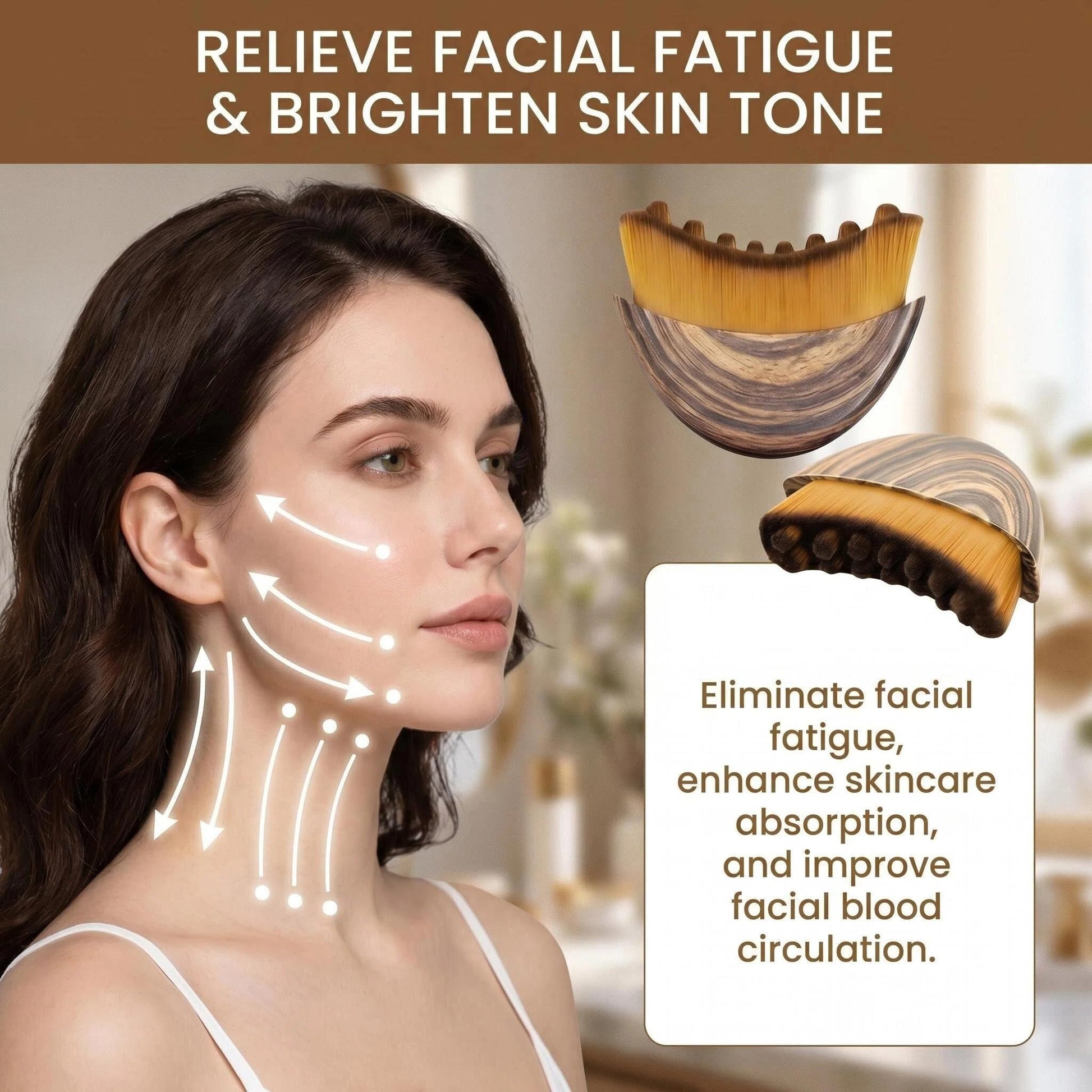 Lymphatic Contour Face Brush,Lymphatic Face Brush,Lymphatic Drainage Brush,Dry Brush,Neck,Chin & Face Sculpting,Anti-Puffiness,Gua Sha & Improves Skin Glow,Skin Care Massage Tools. Mustio buy supplements Au