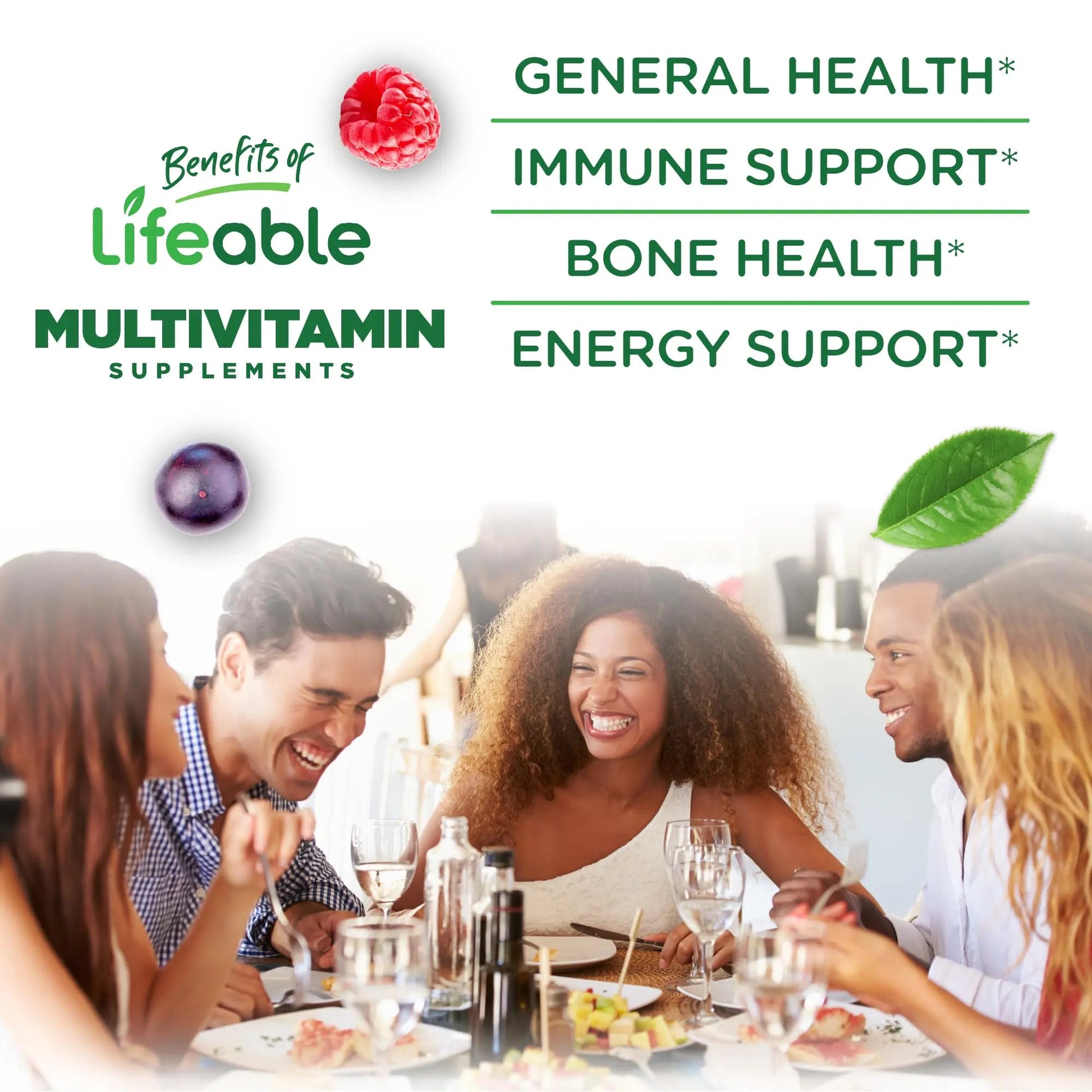 Lifeable Sugar Free Multivitamin Gummies | with Iron Vitamin A, C, D, E, Niacin, B6, Folate, B12, Biotin, Pantothenic Acid, Zinc | Lifeable