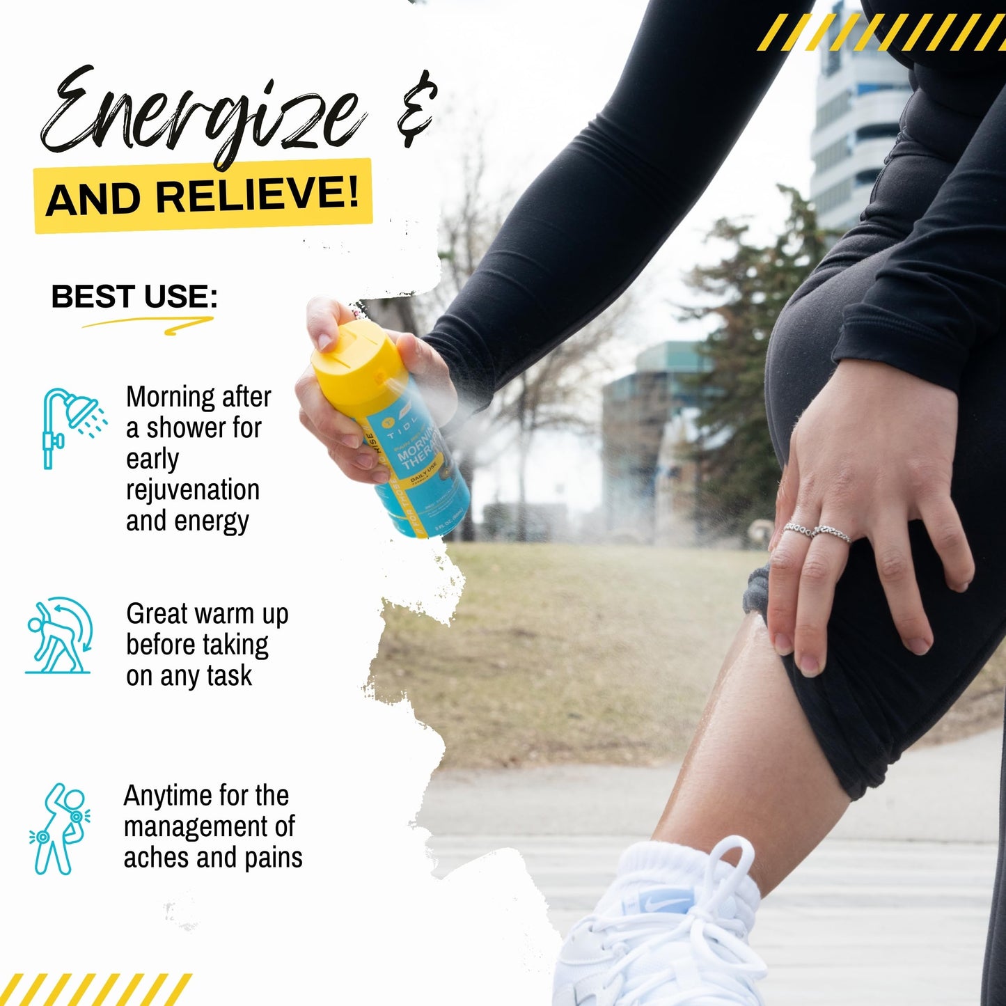 TIDL Pain Relief Spray, 3 Oz, Refreshing Morning Therapy for Muscle, Joint & Neck Pain Relief, Energizing, Plant-Based Menthol & Camphor Pain Reliever, Quick Drying Formula TIDLBuy Supplements Australia